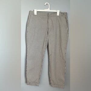Zara Women’s  Gray and White Pinstripe Chinos